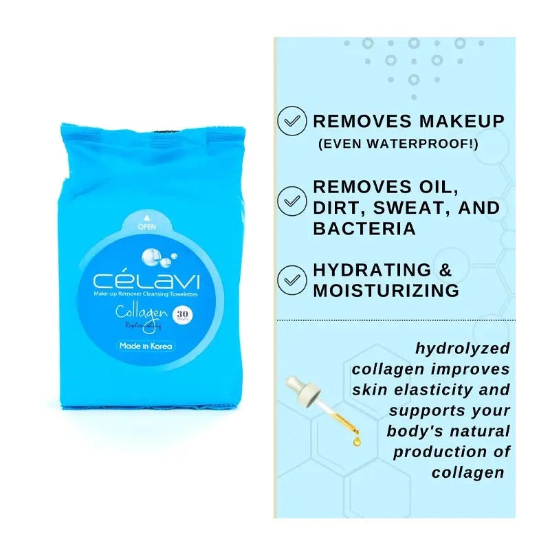 Lingettes nettoyantes au collagène