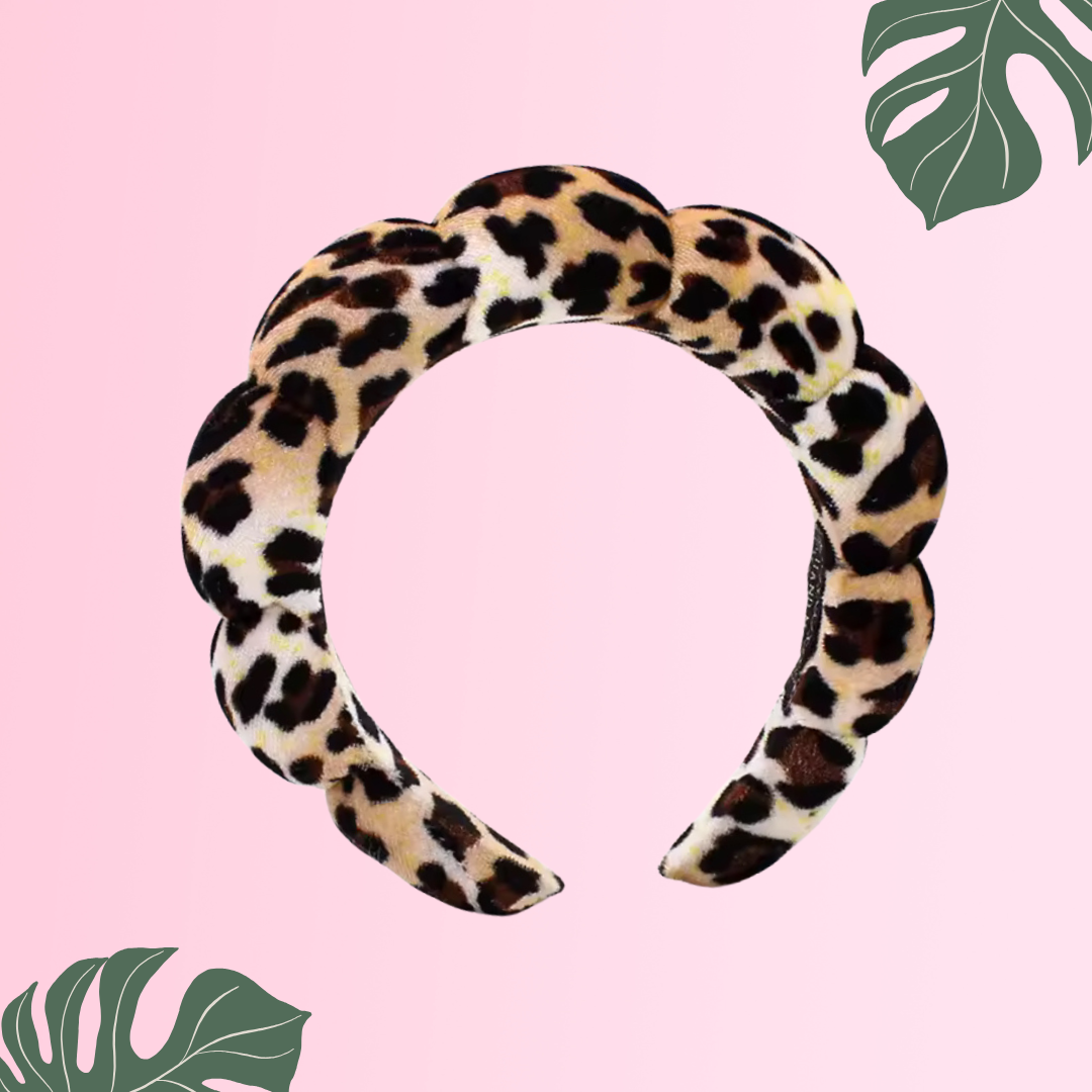 Leopard Print Velvet Headband