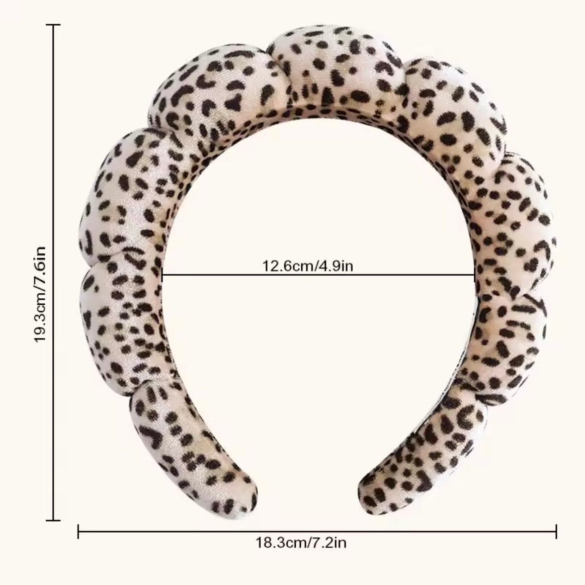 Bandeau en velours à imprimé léopard