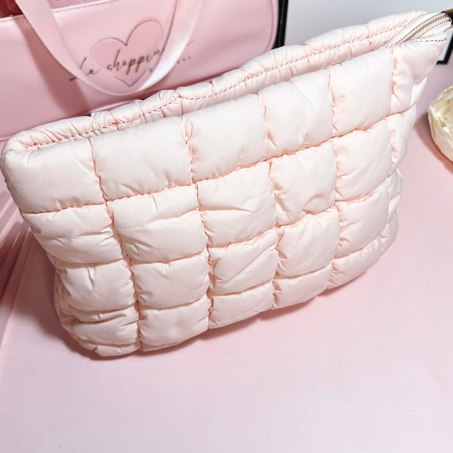 Sac à main Puffy pour cosmétiques et accessoires