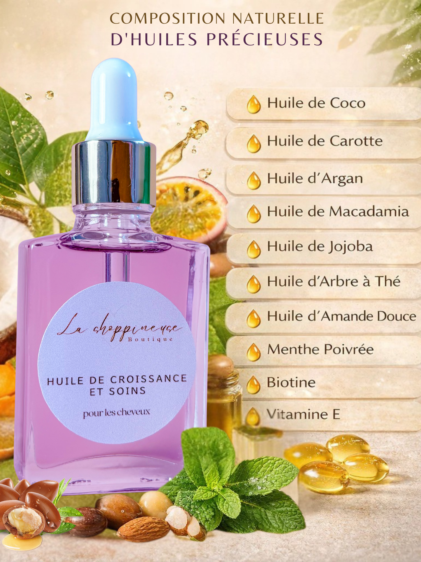 Hair Growth & Nourishing Oil – Passion Fruit Scent | 30 mL