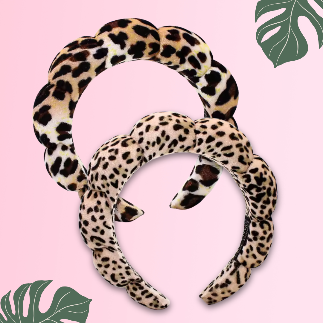 Leopard Print Velvet Headband