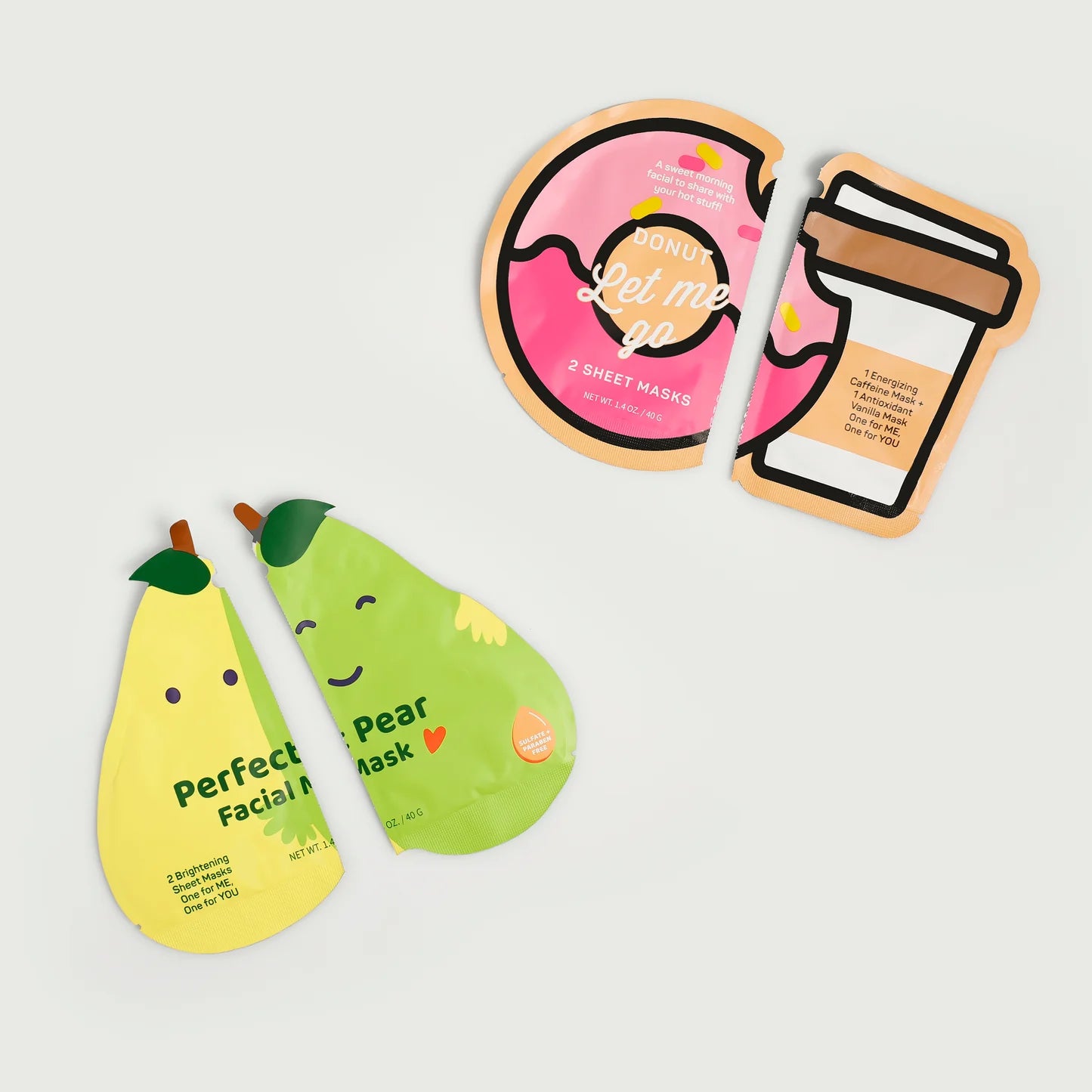 2 masques visage Donut Let Me Go