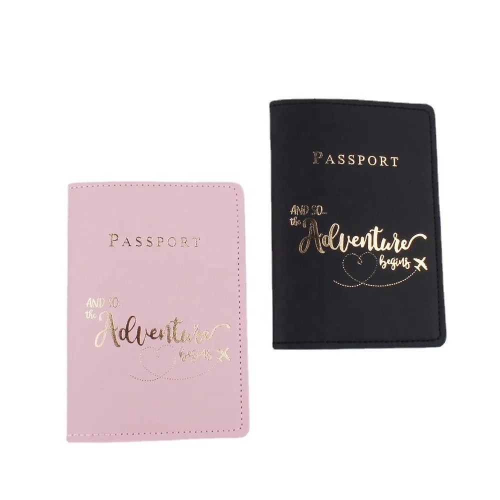 Lot De 2 Protège-Passeports En Cuir PU - Housse Voyage Fonctionnelle Hommes & Femmes