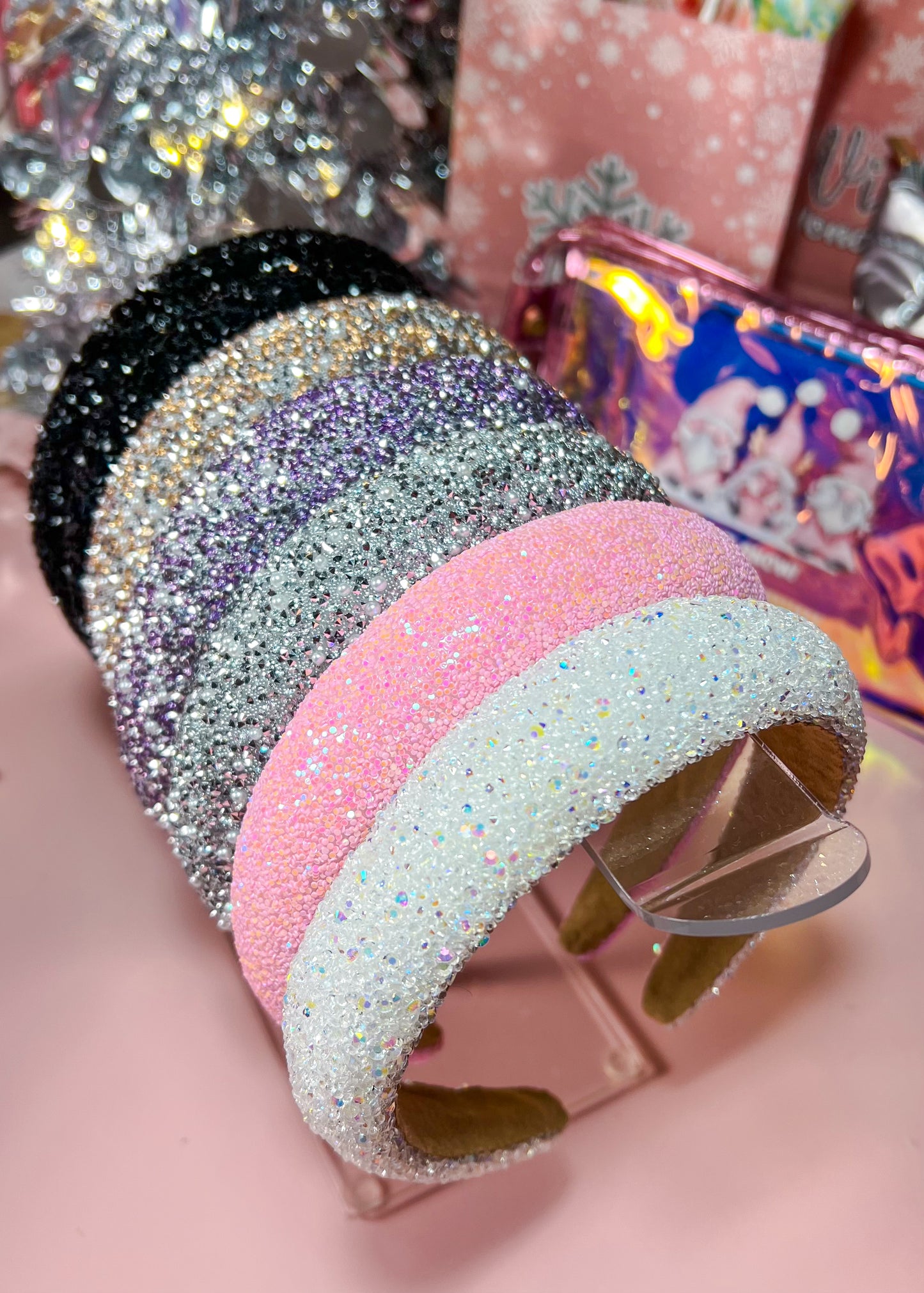 Rhinestone and pearl hair band