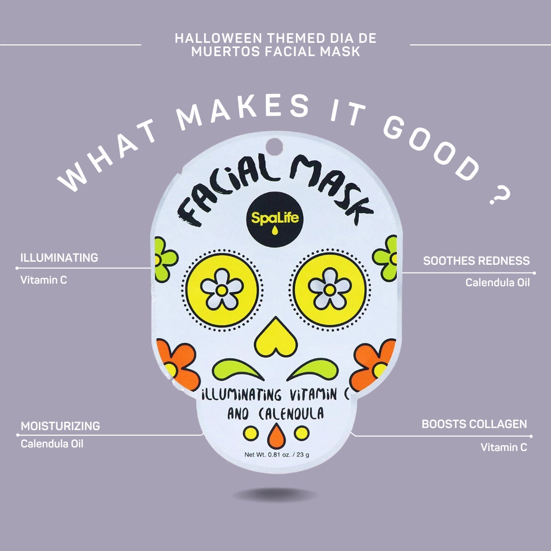 Halloween Dia De Muertos Inspired Skincare Sheet Mask