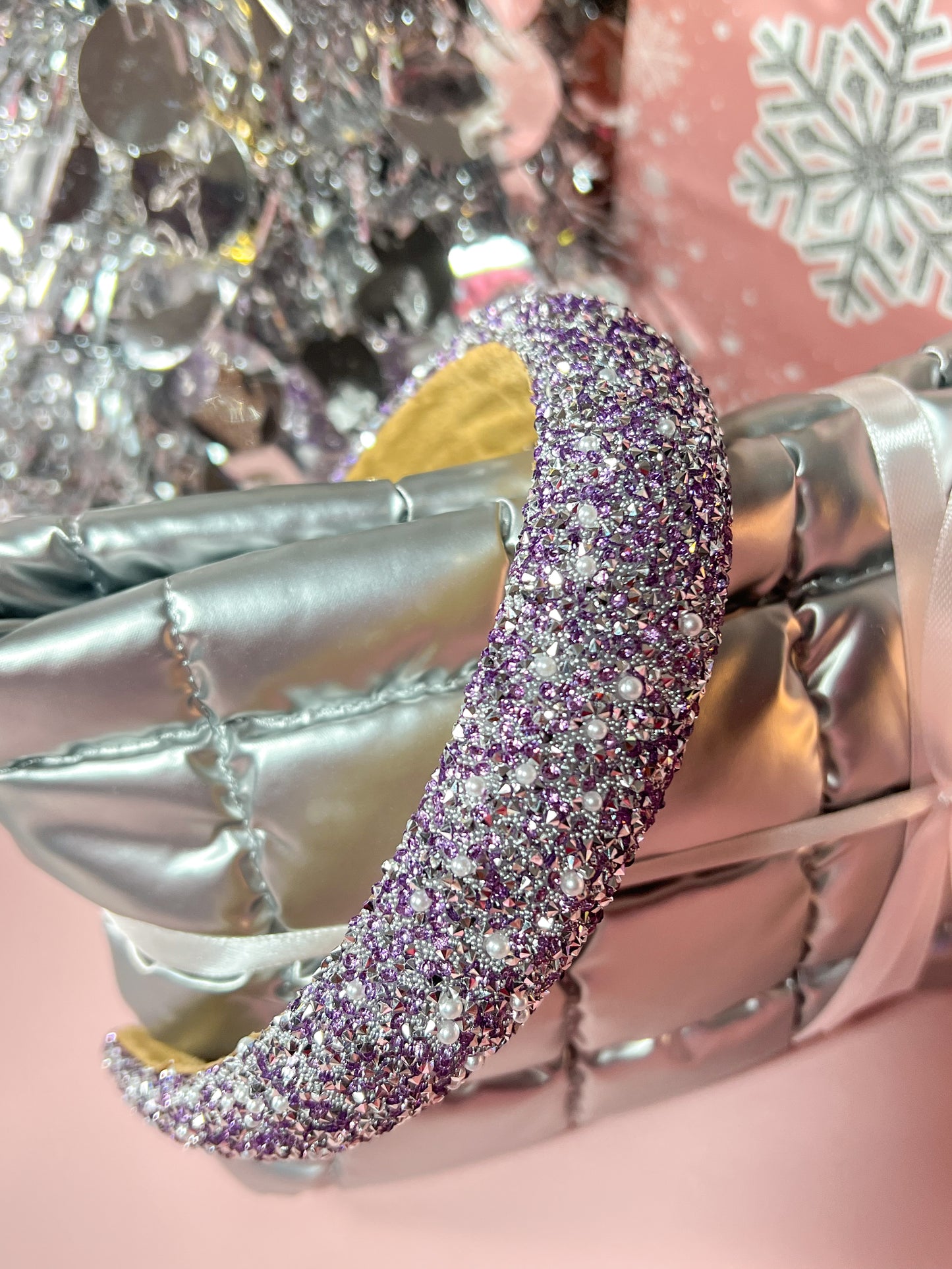 Rhinestone and pearl hair band