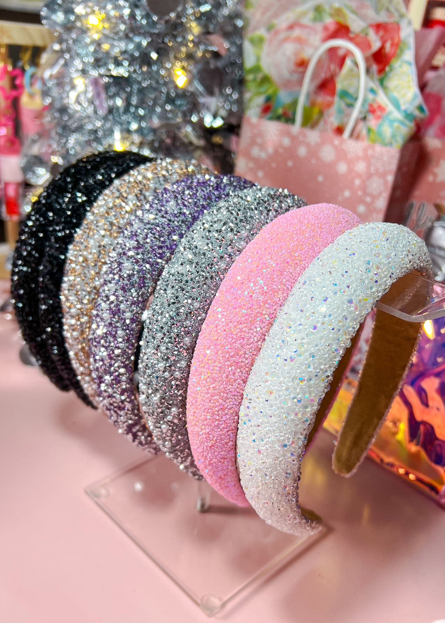 Rhinestone and pearl hair band