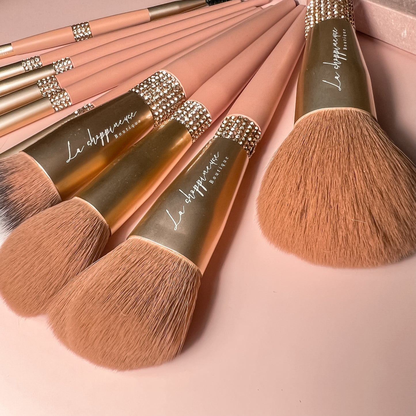 10 pcs Rose Gold premium makeup brush set