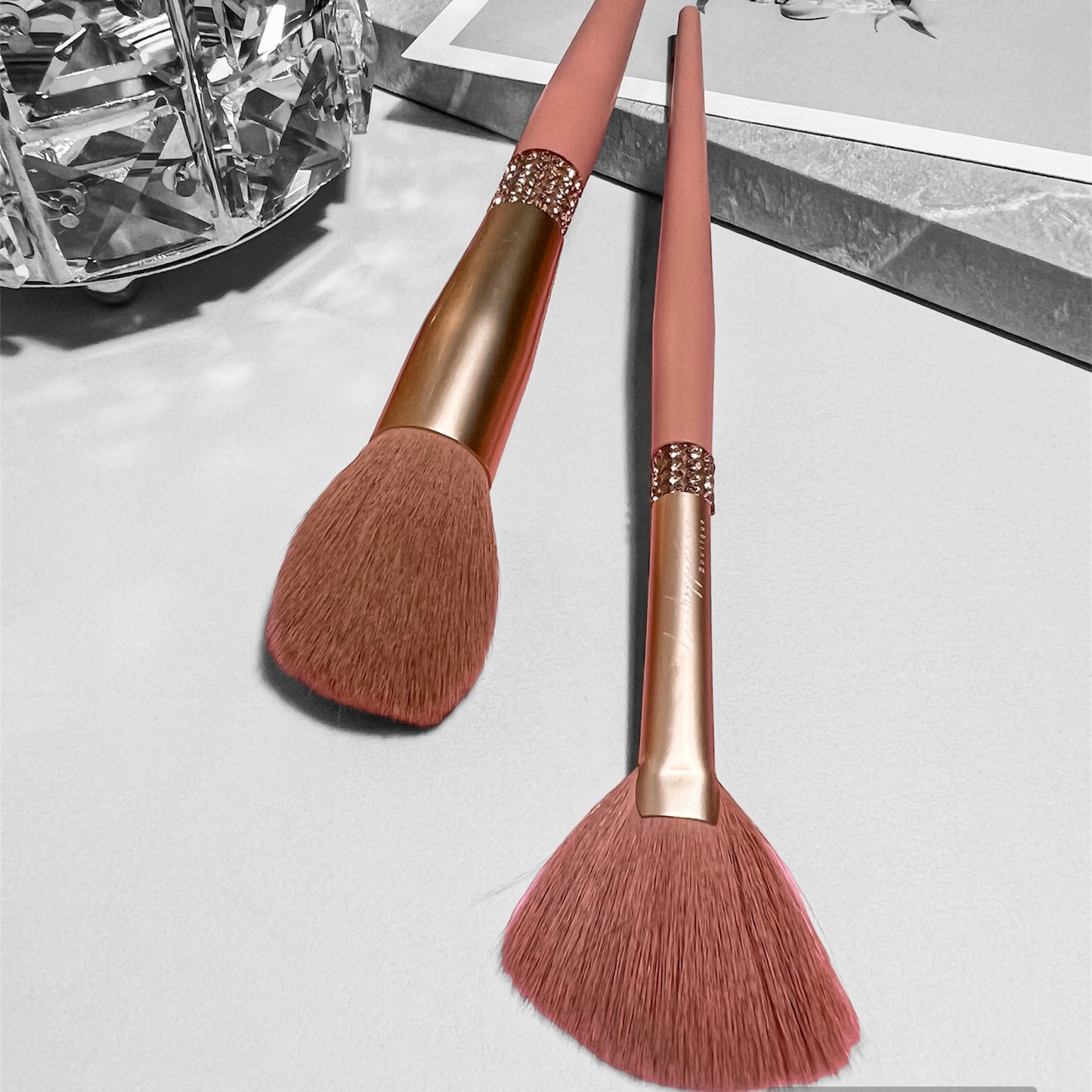 Rose Gold makeup brushes 1, 2 or 5 pcs set