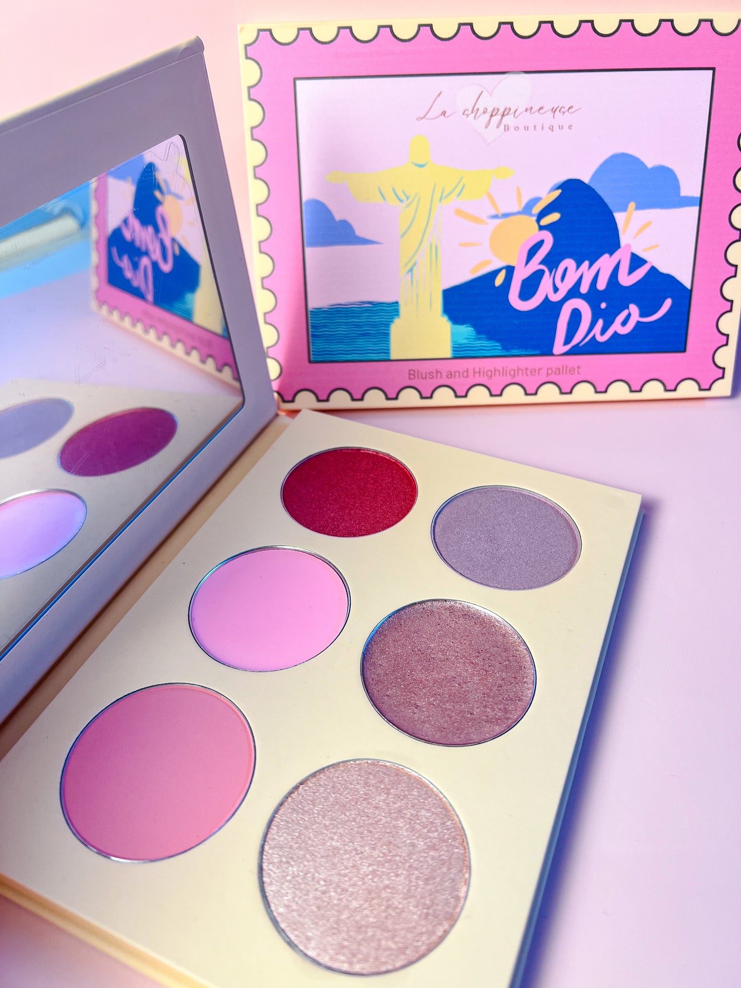 Palette de blush et d'illuminateur Bom Dia