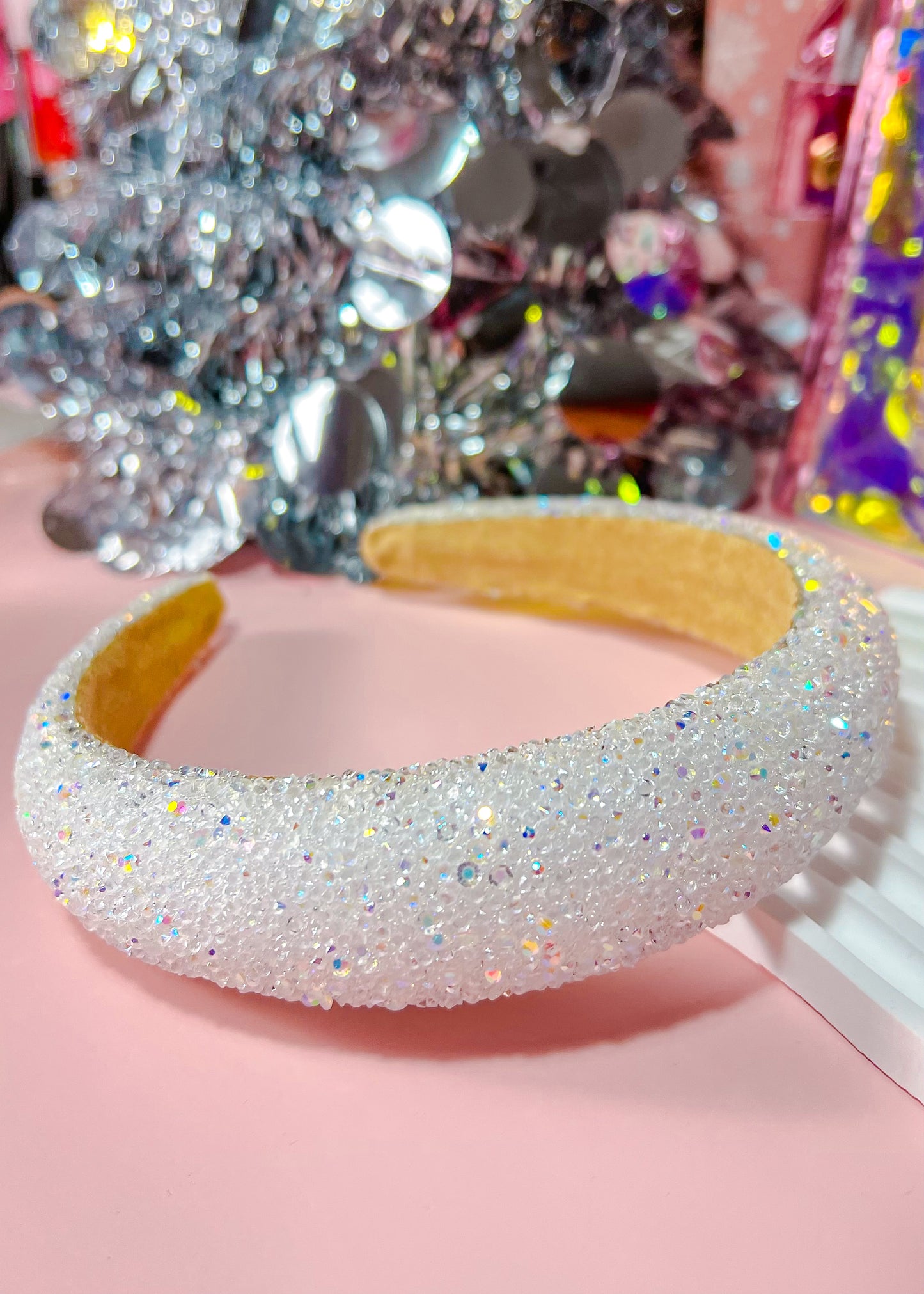 Rhinestone and pearl hair band