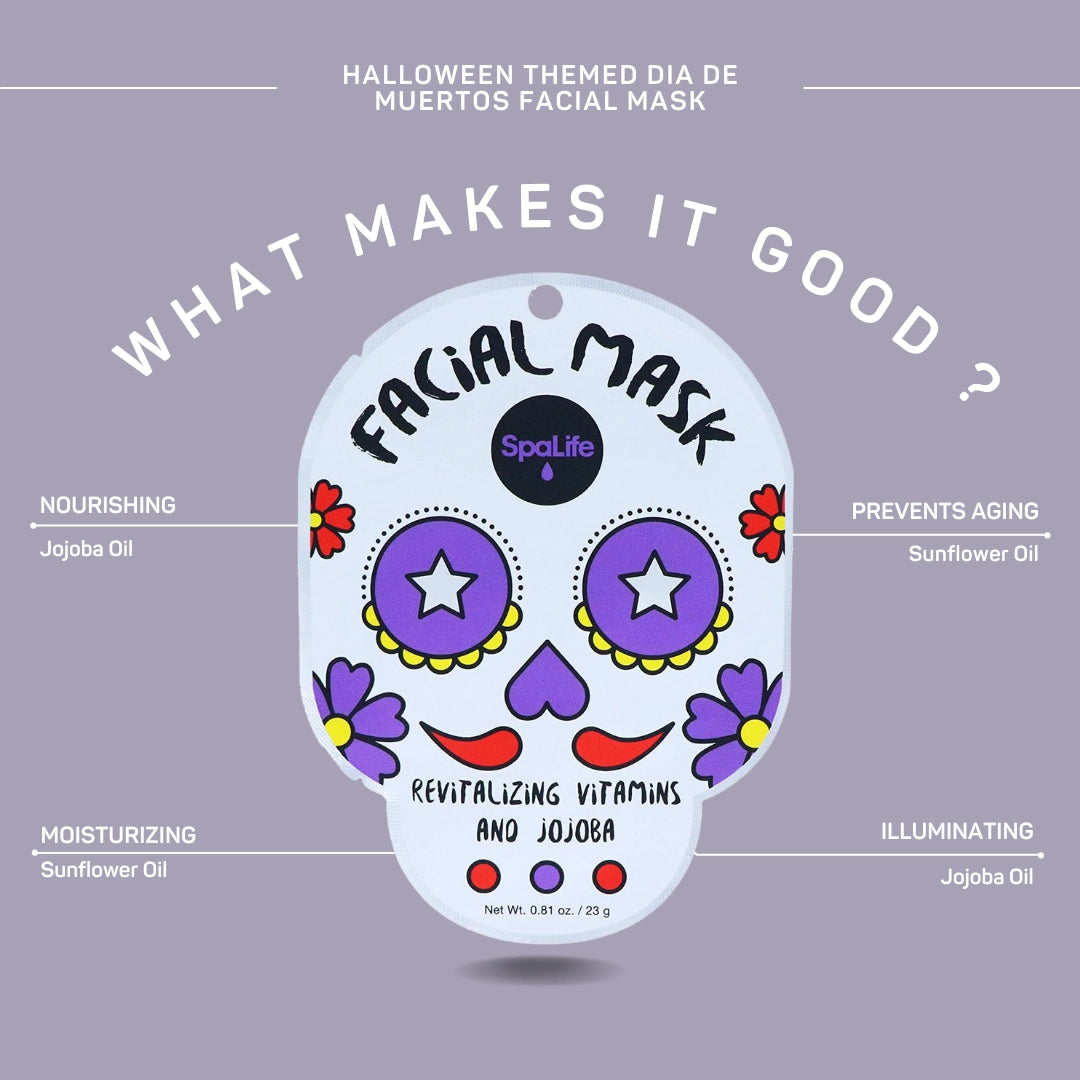 Halloween Dia De Muertos Inspired Skincare Sheet Mask