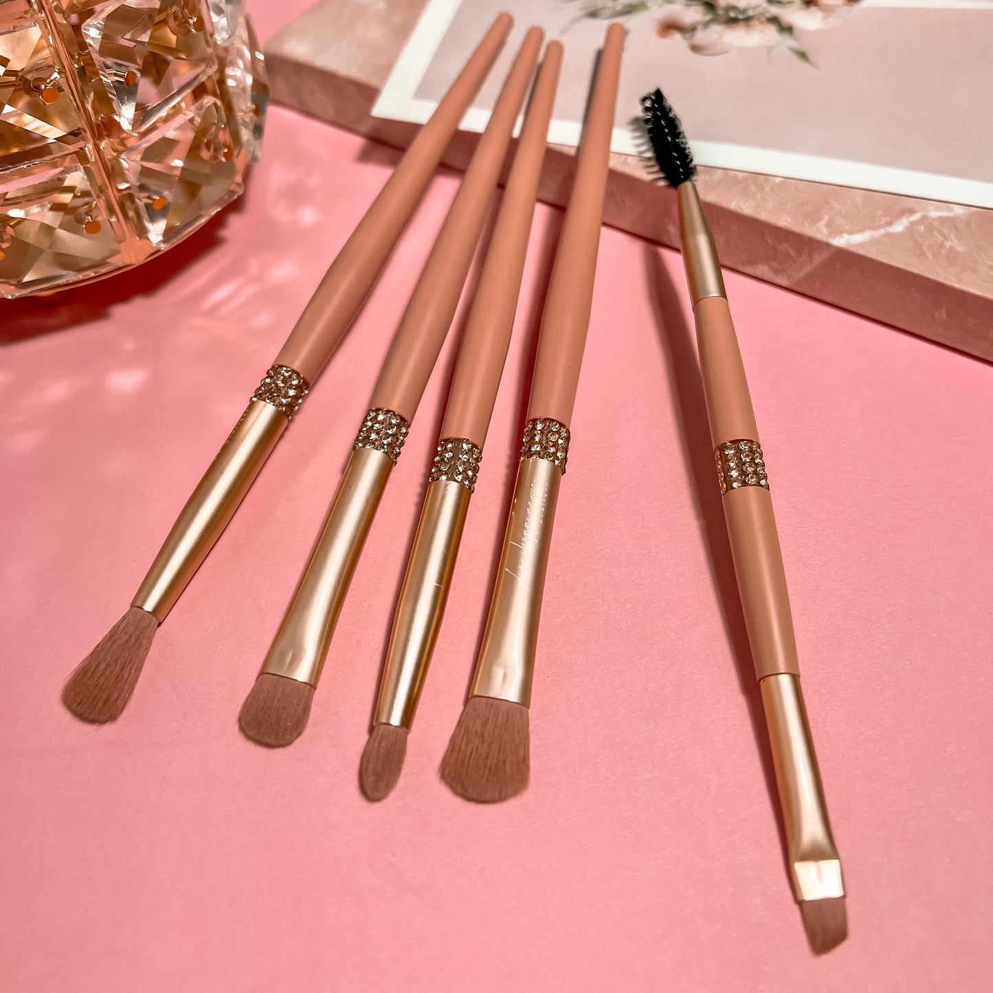 Rose Gold makeup brushes 1, 2 or 5 pcs set