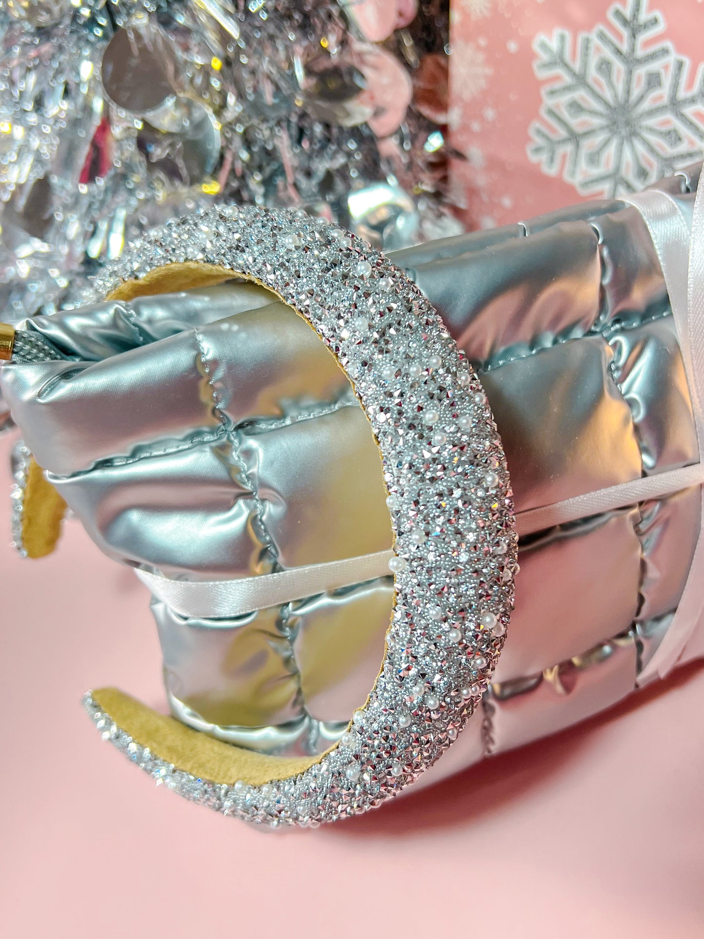 Rhinestone and pearl hair band