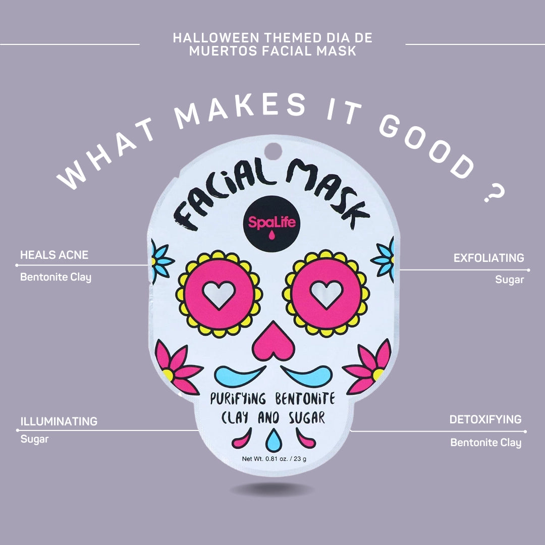 Halloween Dia De Muertos Inspired Skincare Sheet Mask