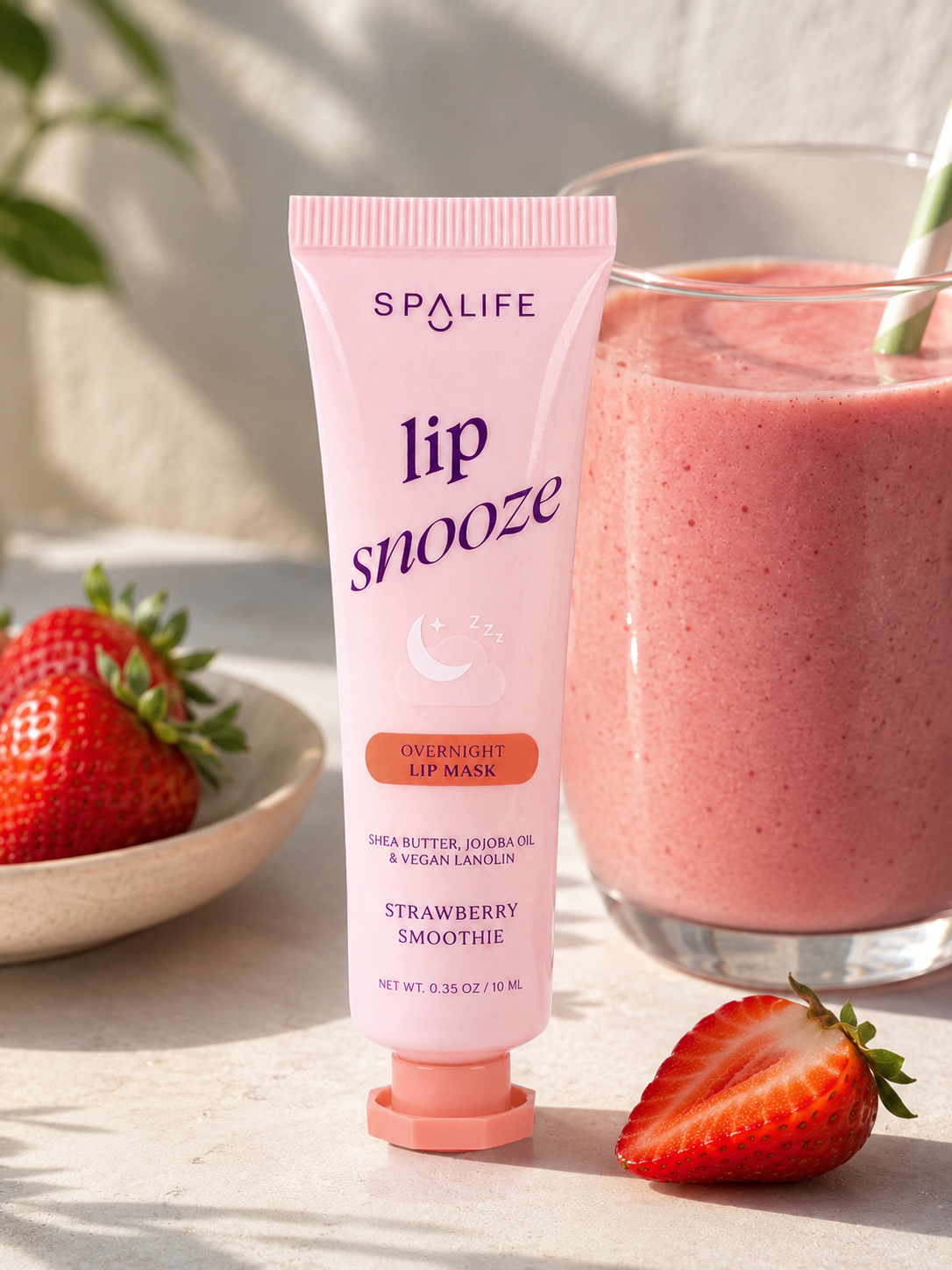 Masque de nuit pour les lèvres Lip Snooze L Parfum Fraise Smoothie