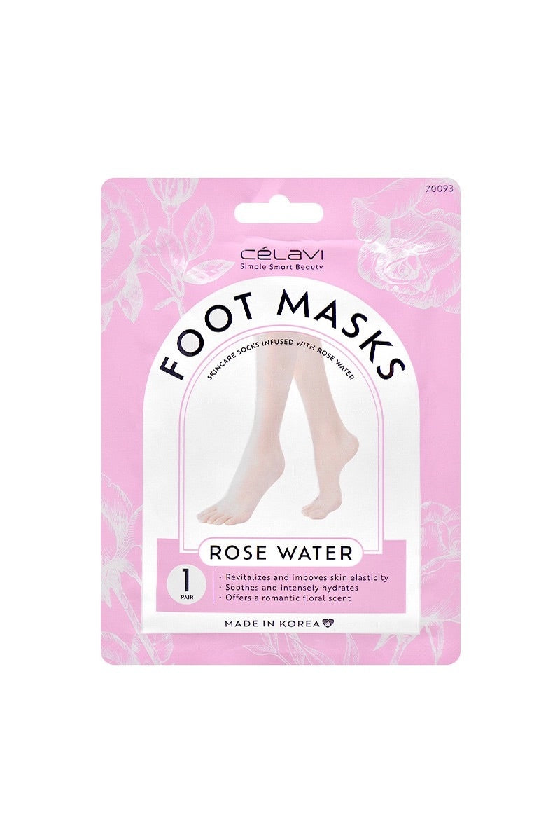 Masque pour les pieds à l'eau de rose