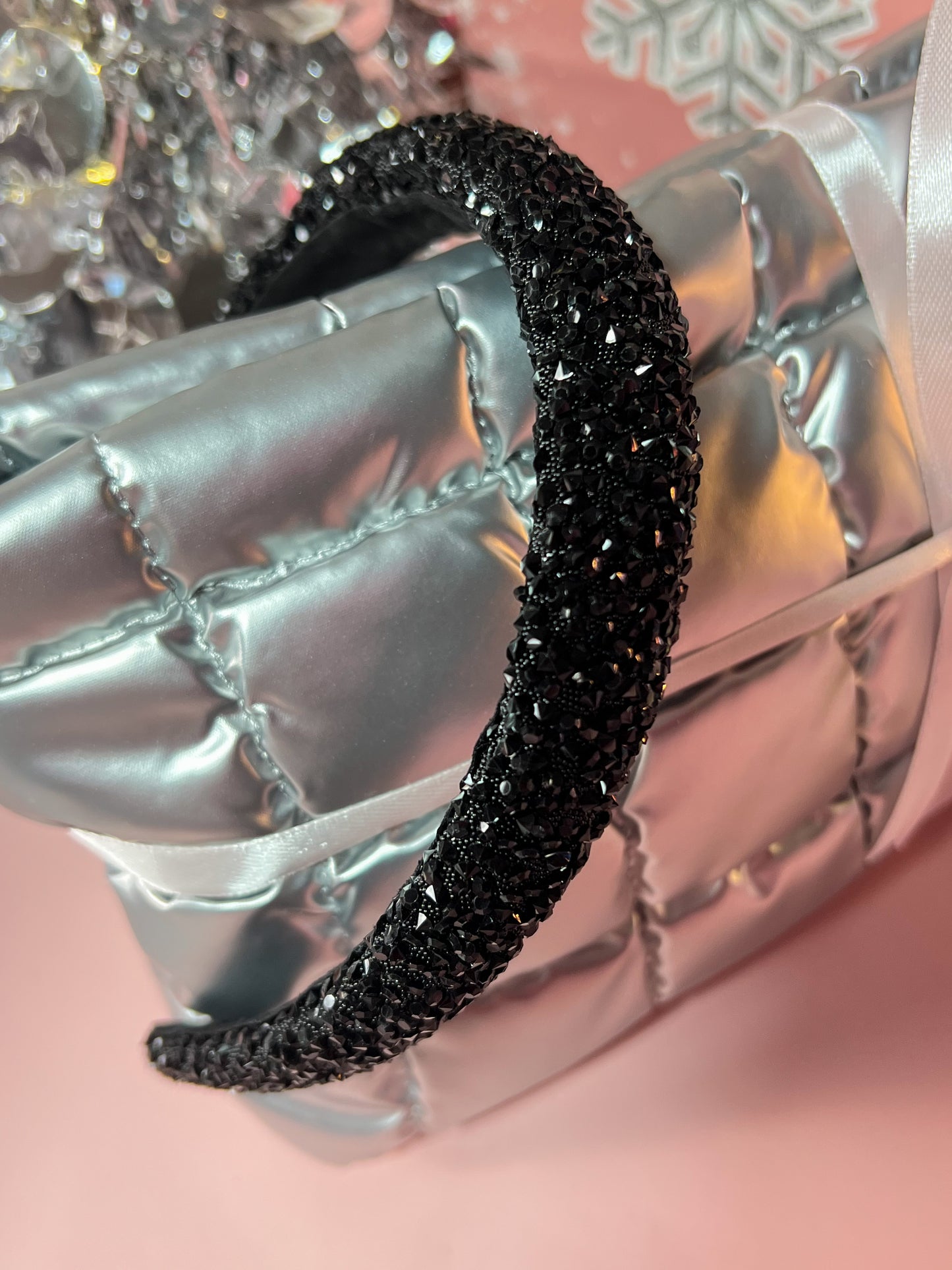 Rhinestone and pearl hair band